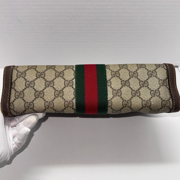 Vintage Gucci Clutch Bag Brown PVC - Picture 9 of 15